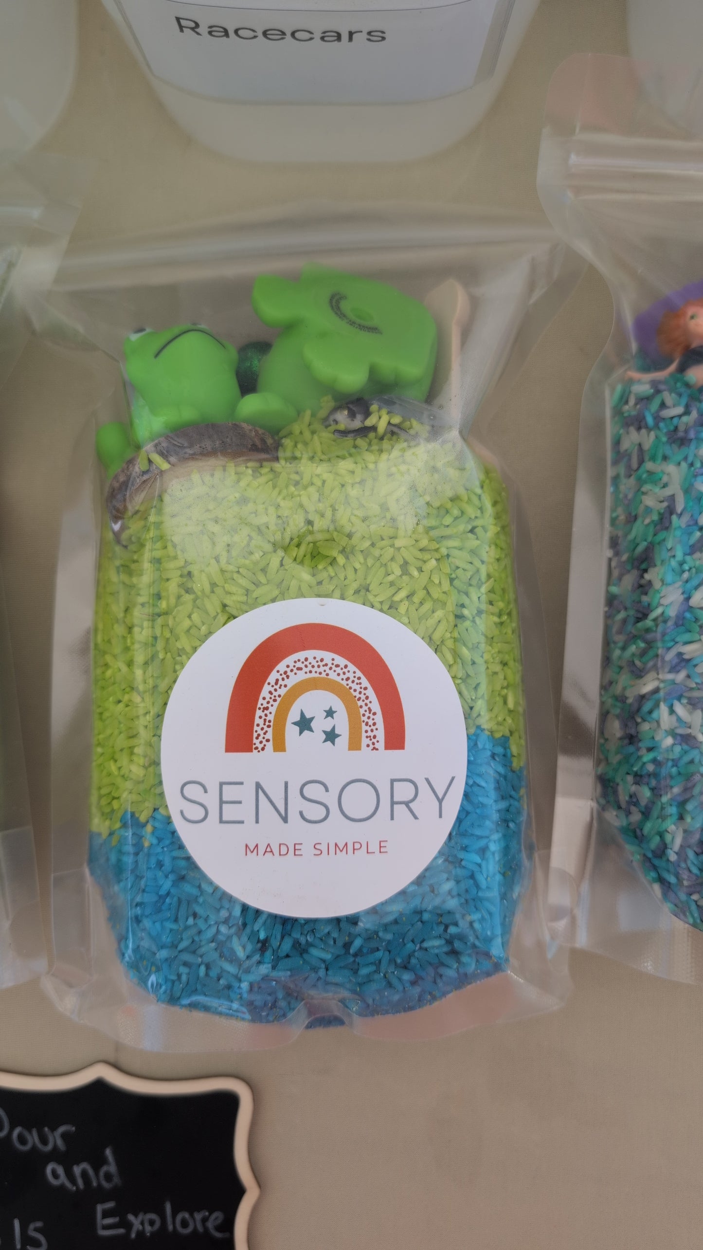 Frogs Pour and Explore Sensory Bag for Toddlers